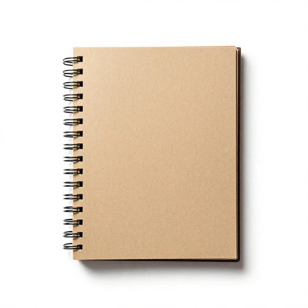 Spiral sketchbook isolated on a white background