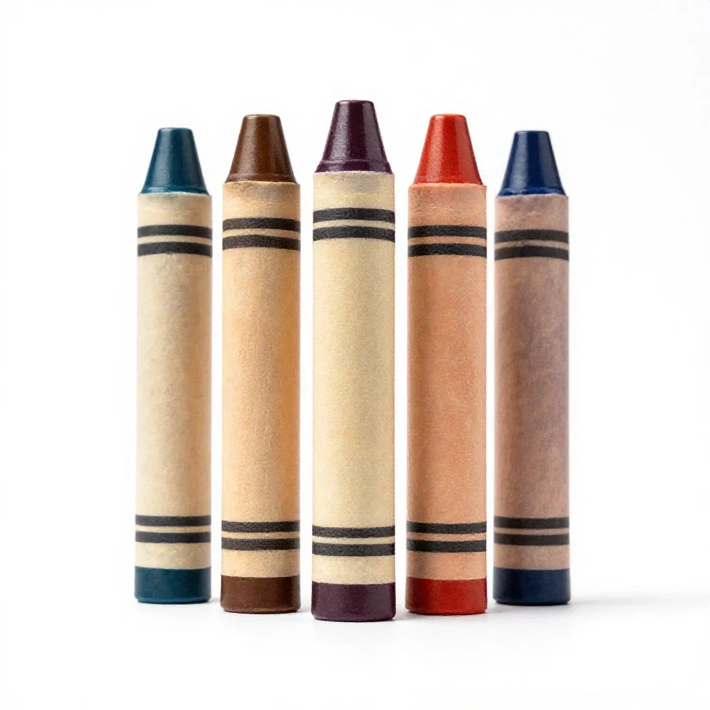 Wax crayon set isolated on a white background