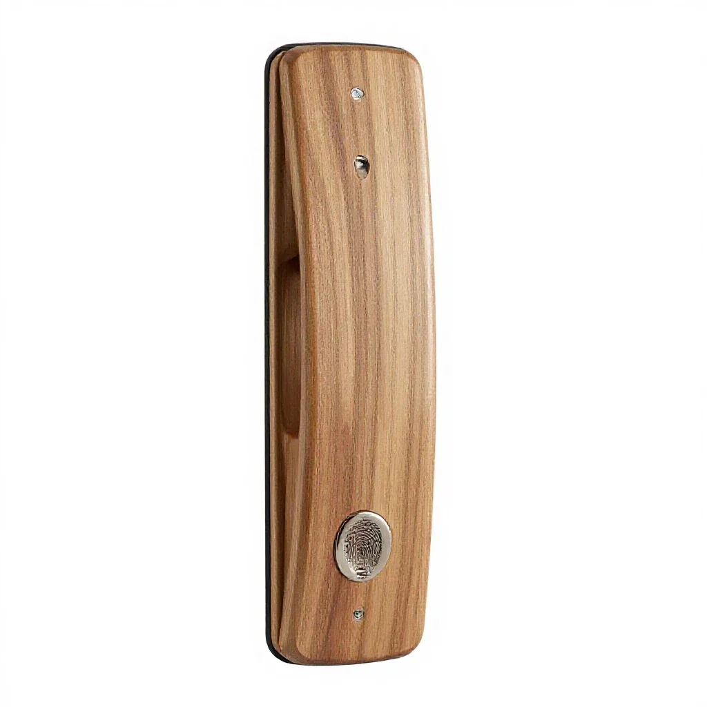 Fingerprint door lock isolated on a white background