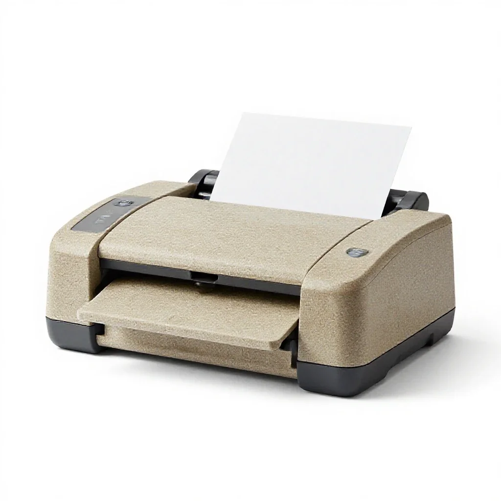 Label printer isolated on a white background