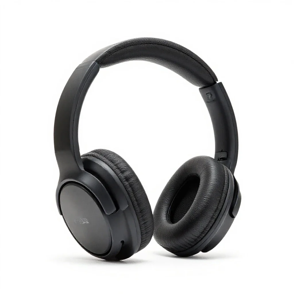Pair of studio headphones isolated on a white background