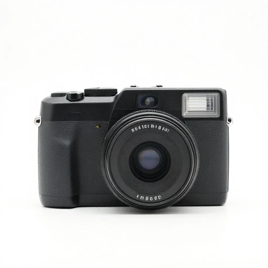 Instant film camera isolated on a white background