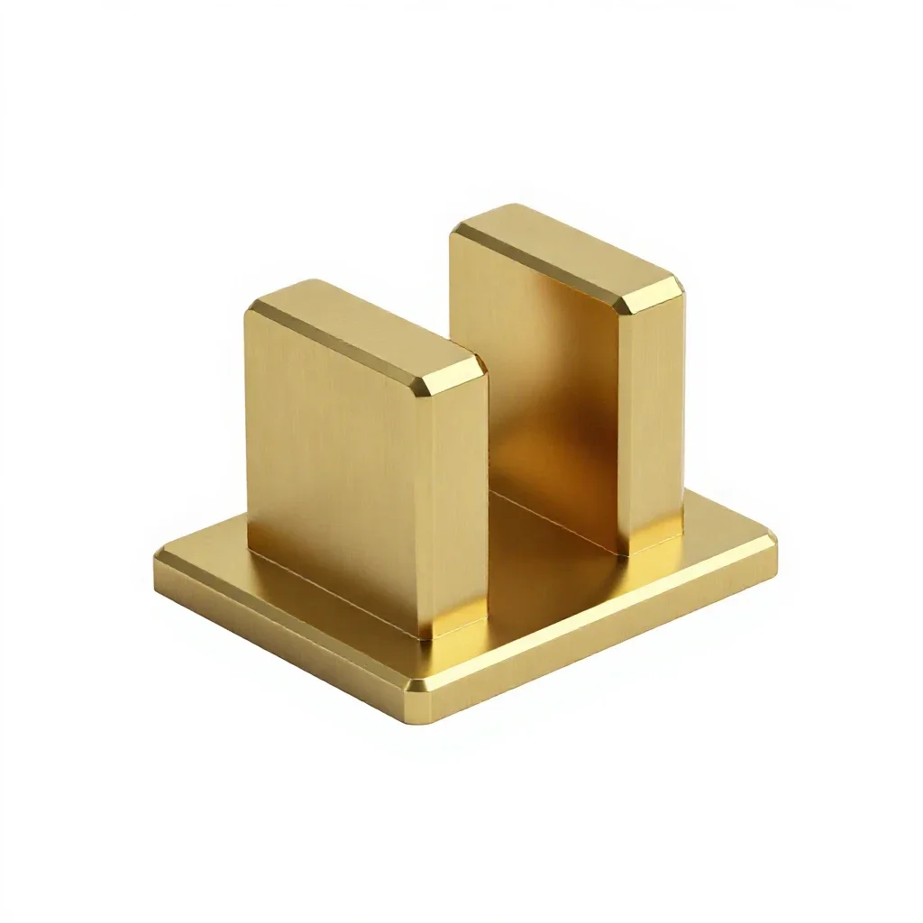 Brass bookend pair isolated on a white background