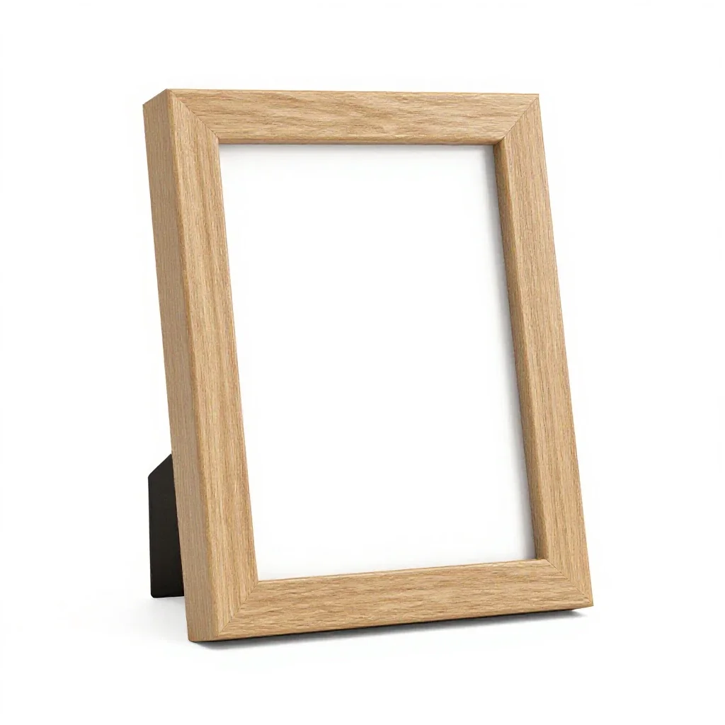 Freestanding photo frame isolated on a white background