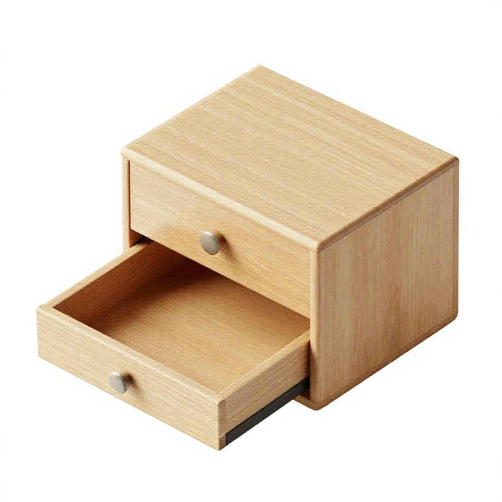 Jewellery box with a lift-out tray isolated on a white background