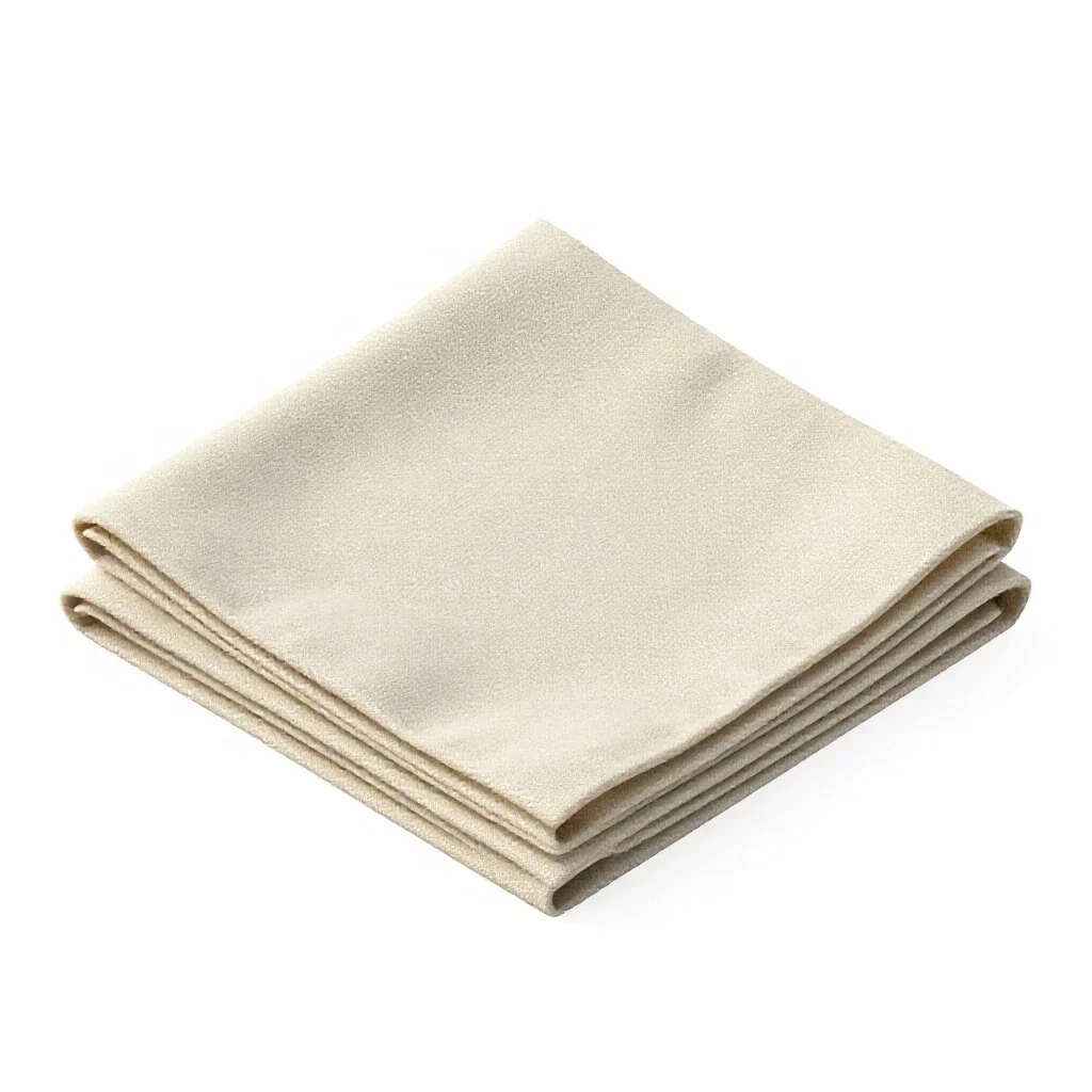 Set of napkins with a ring isolated on a white background