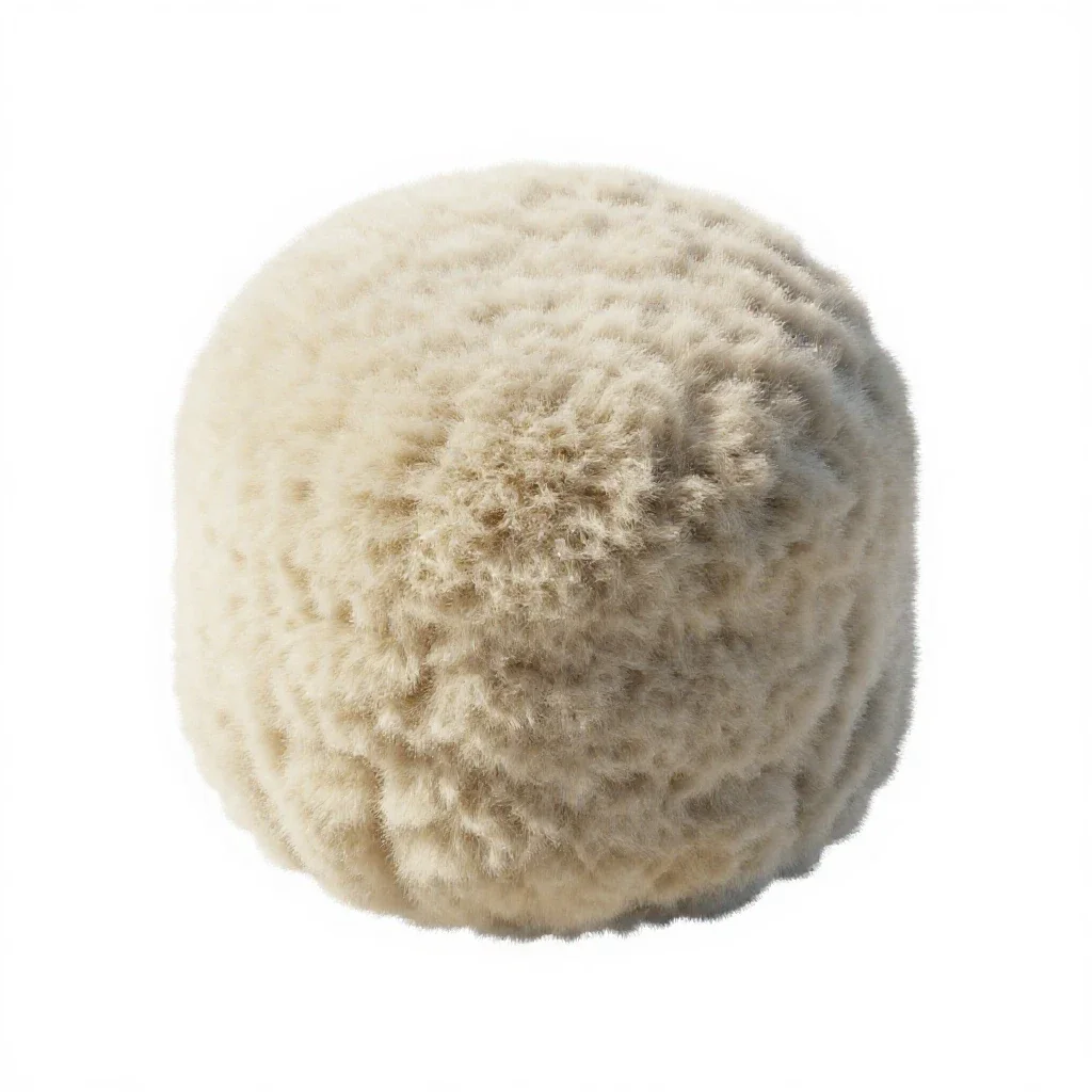 Sheepskin fleece isolated on a white background
