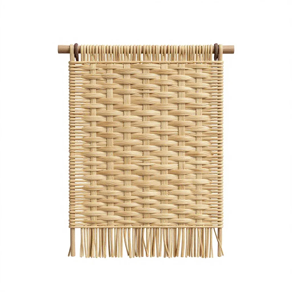Woven wall hanging isolated on a white background