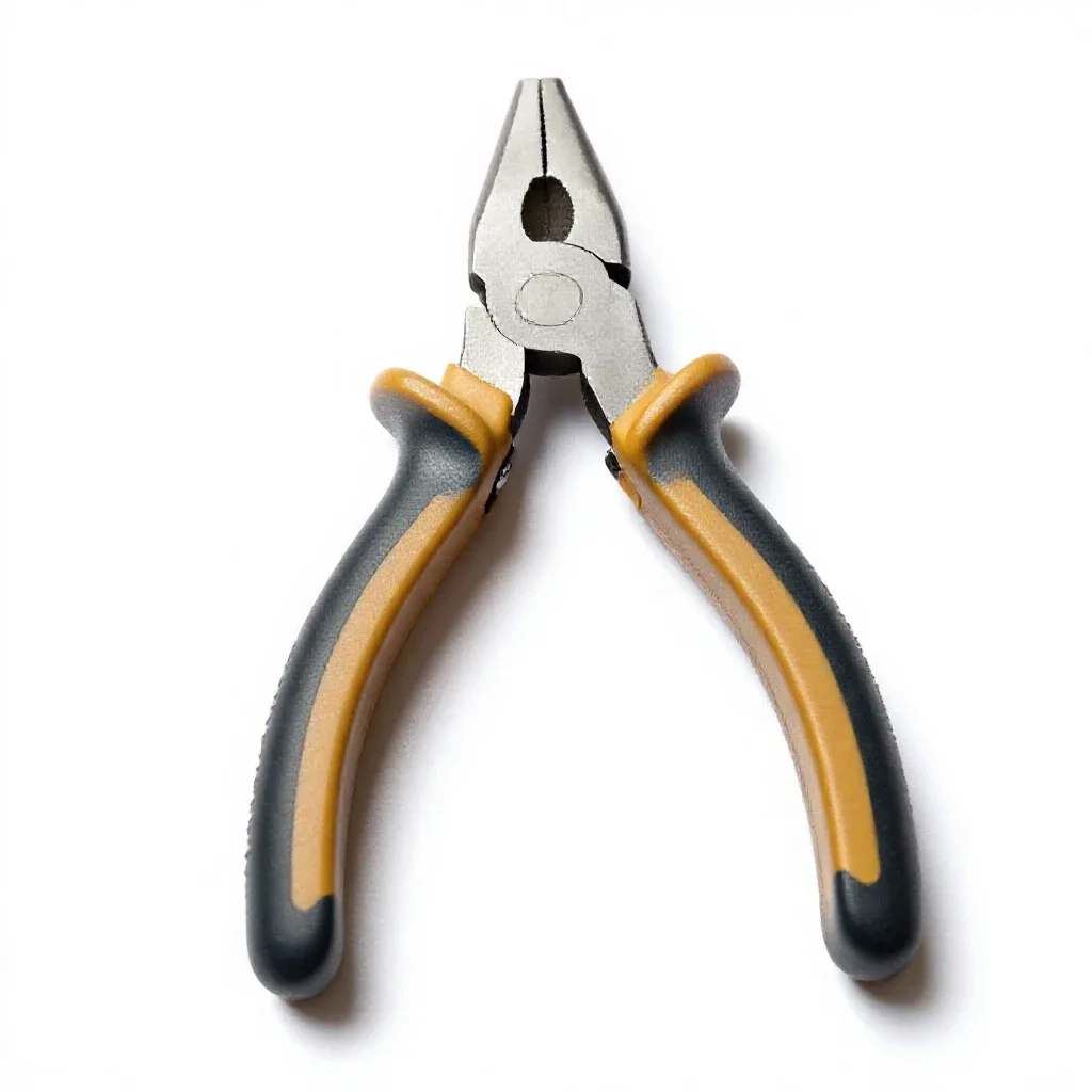 Pair of locking pliers isolated on a white background