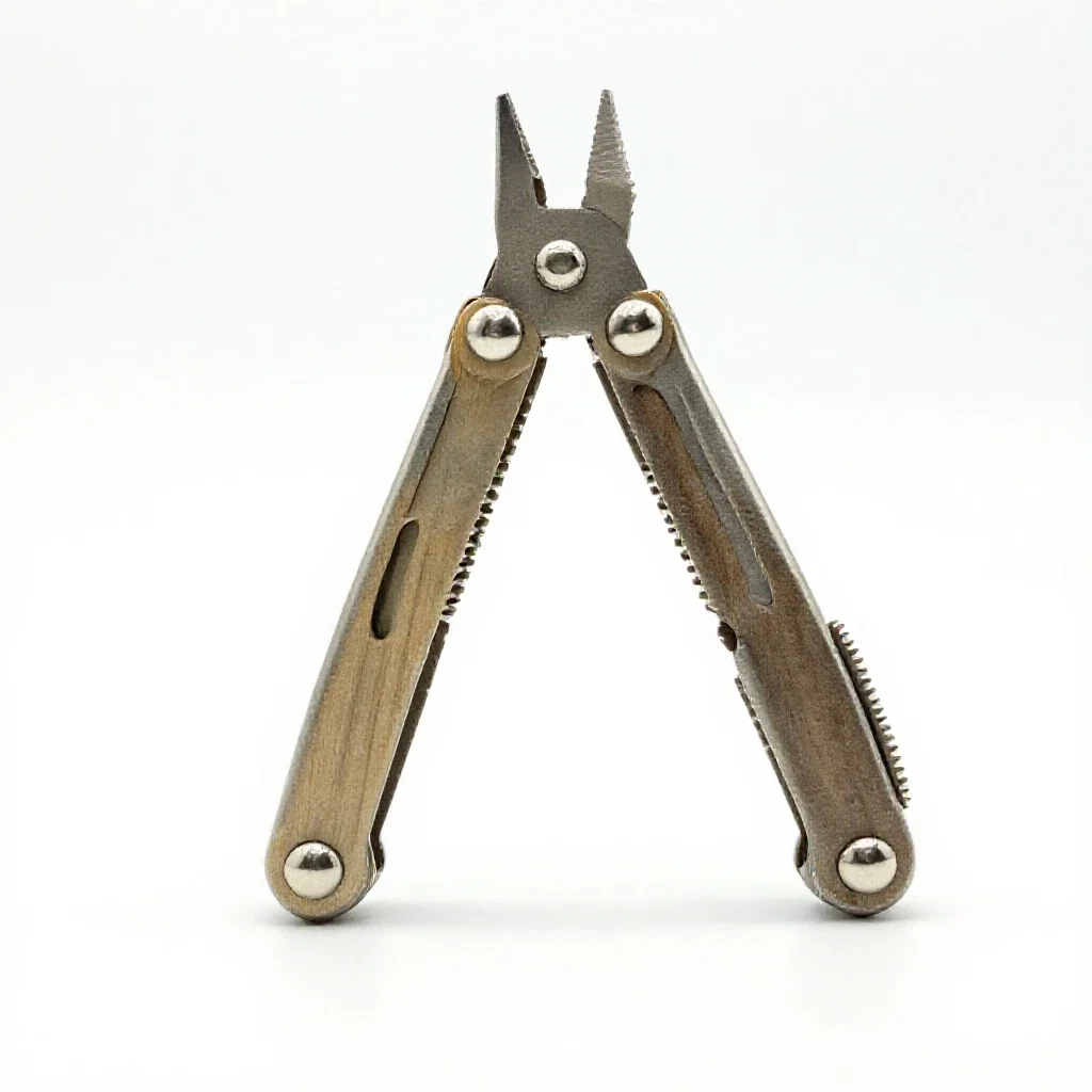 Pocket multitool isolated on a white background