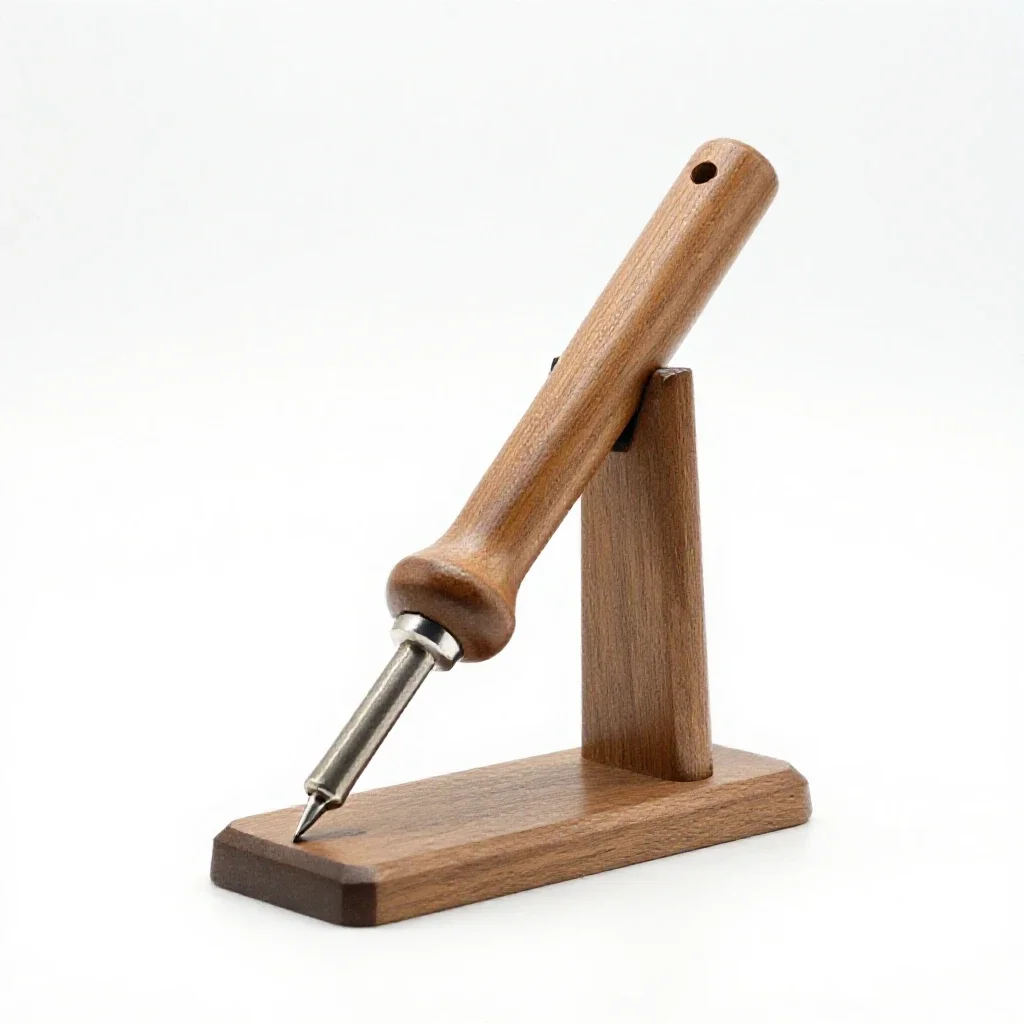 Soldering iron with a stand isolated on a white background