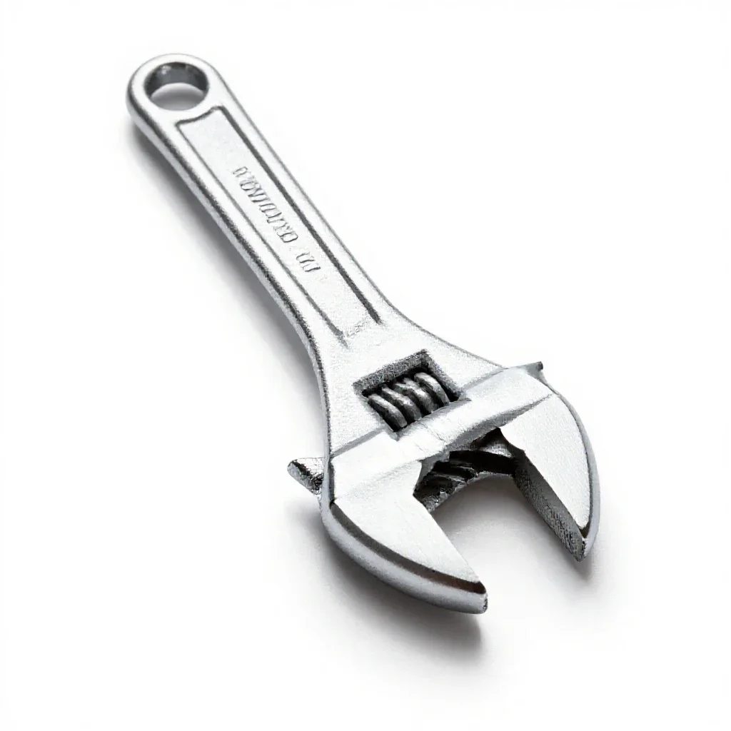 Adjustable wrench isolated on a white background