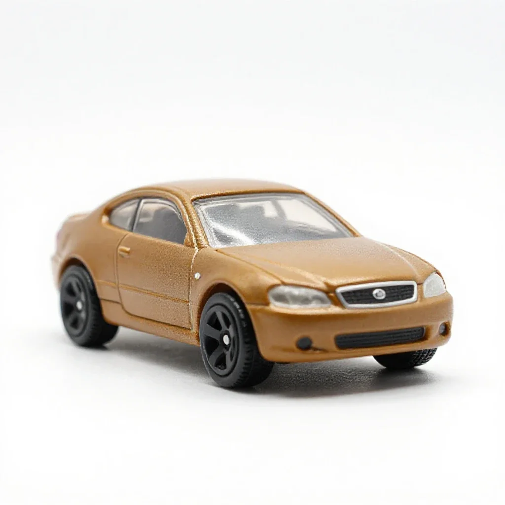 Die-cast toy car isolated on a white background