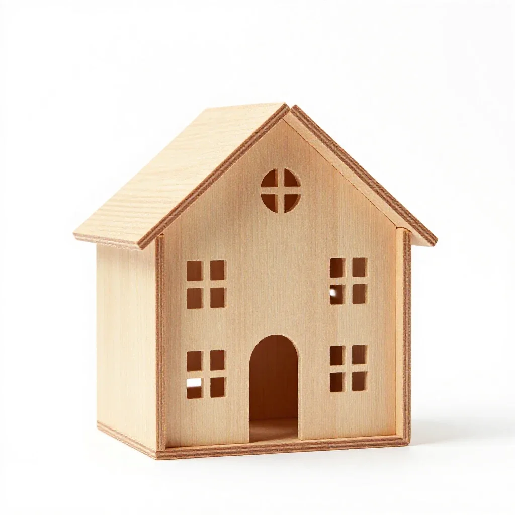 Dollhouse isolated on a white background