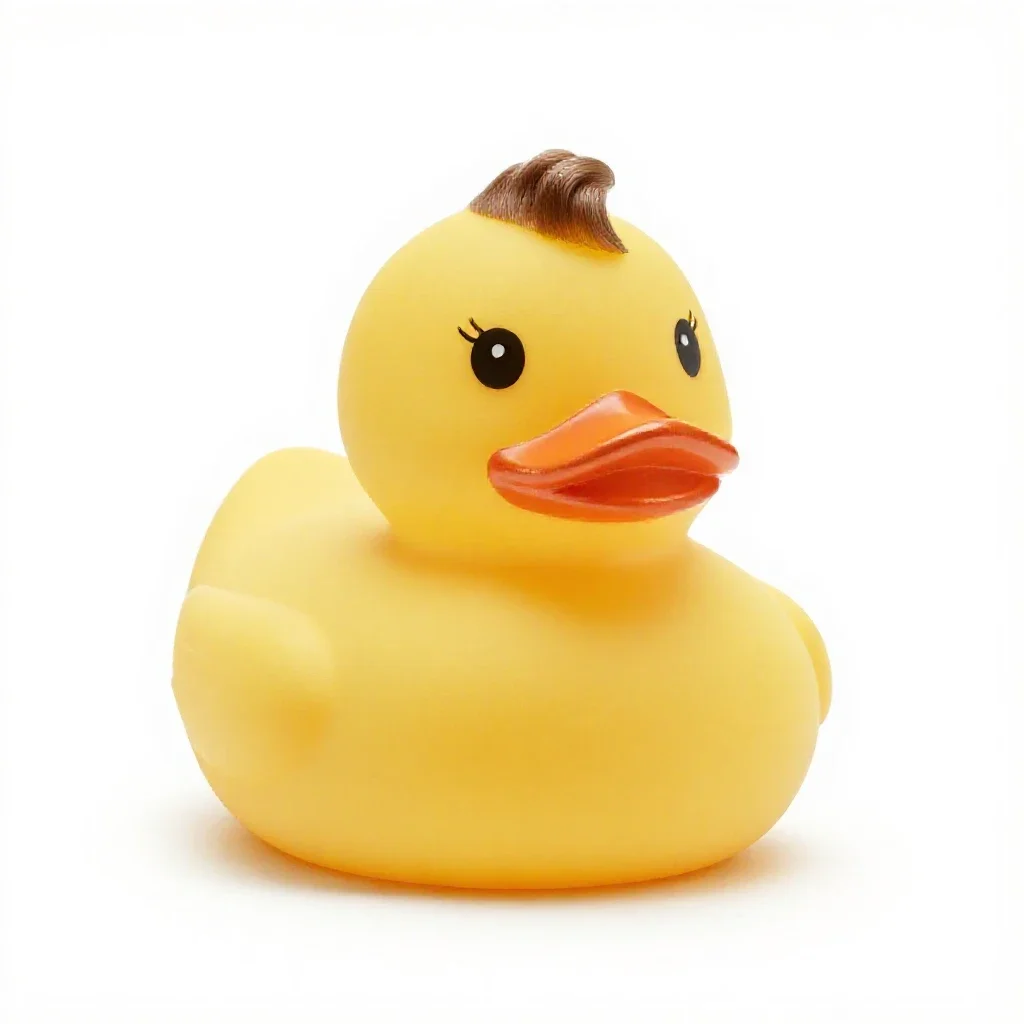 Rubber duck isolated on a white background