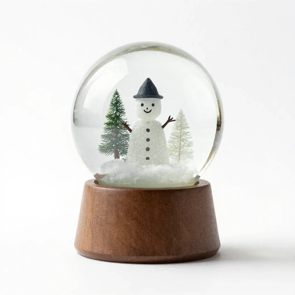 Snow globe isolated on a white background