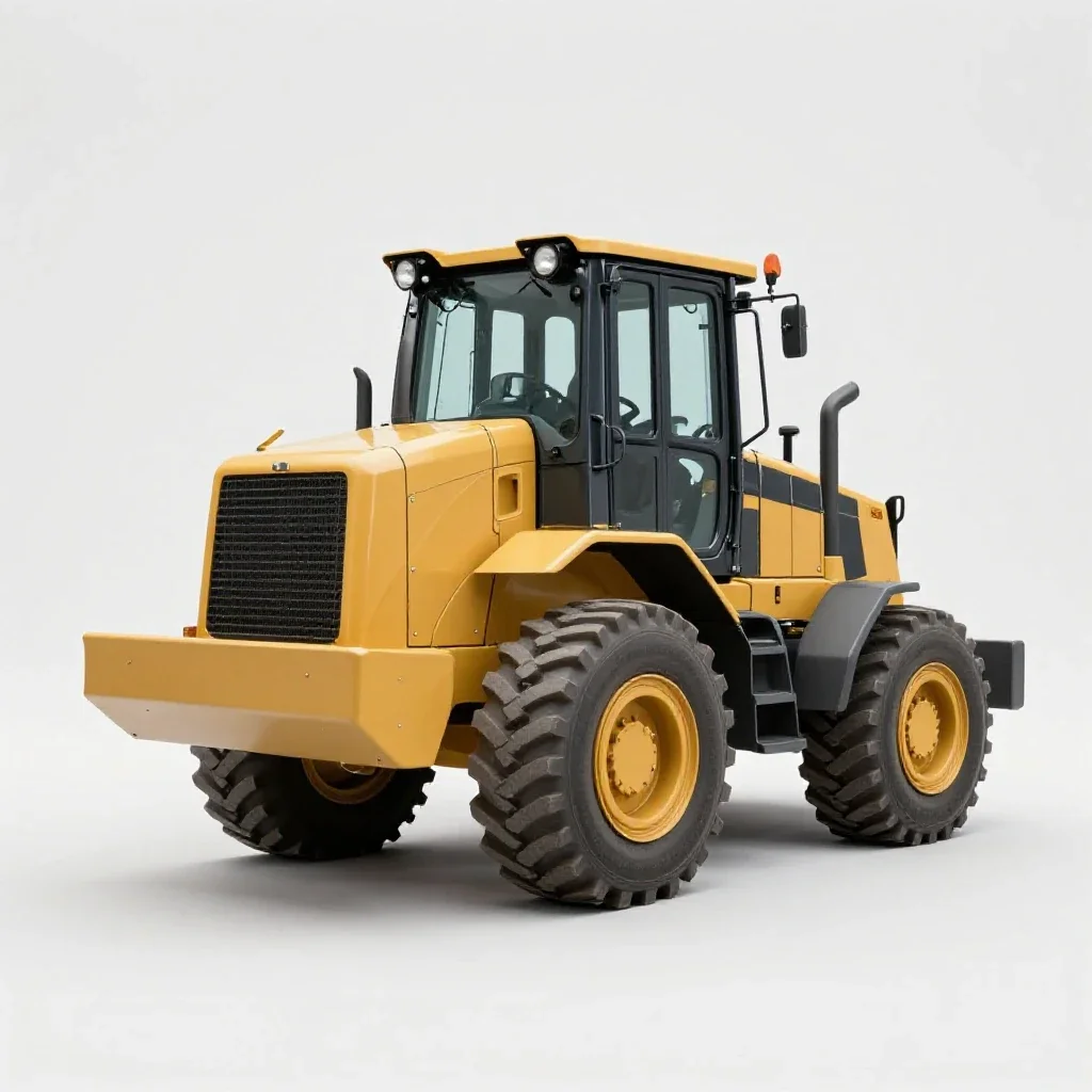 Bulldozer isolated on a white background