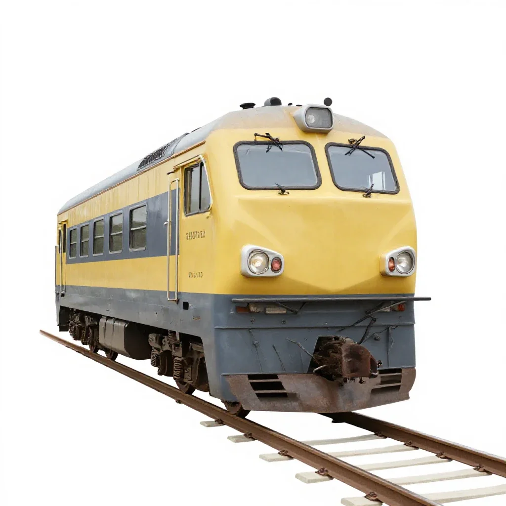 Bullet train nose car isolated on a white background