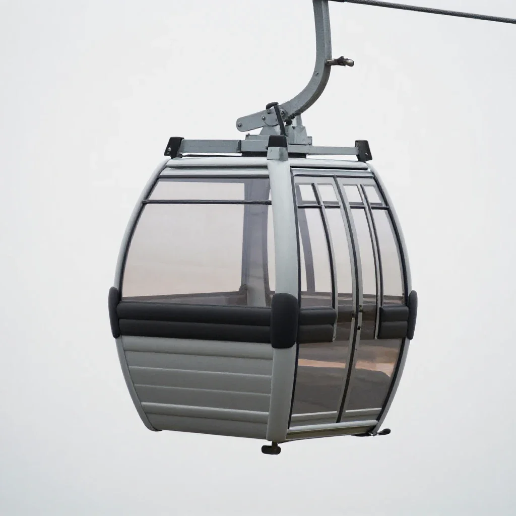 Cable car gondola isolated on a white background