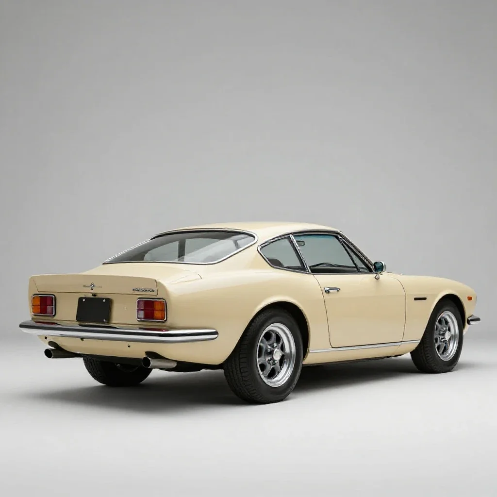 Classic sports coupe isolated on a white background