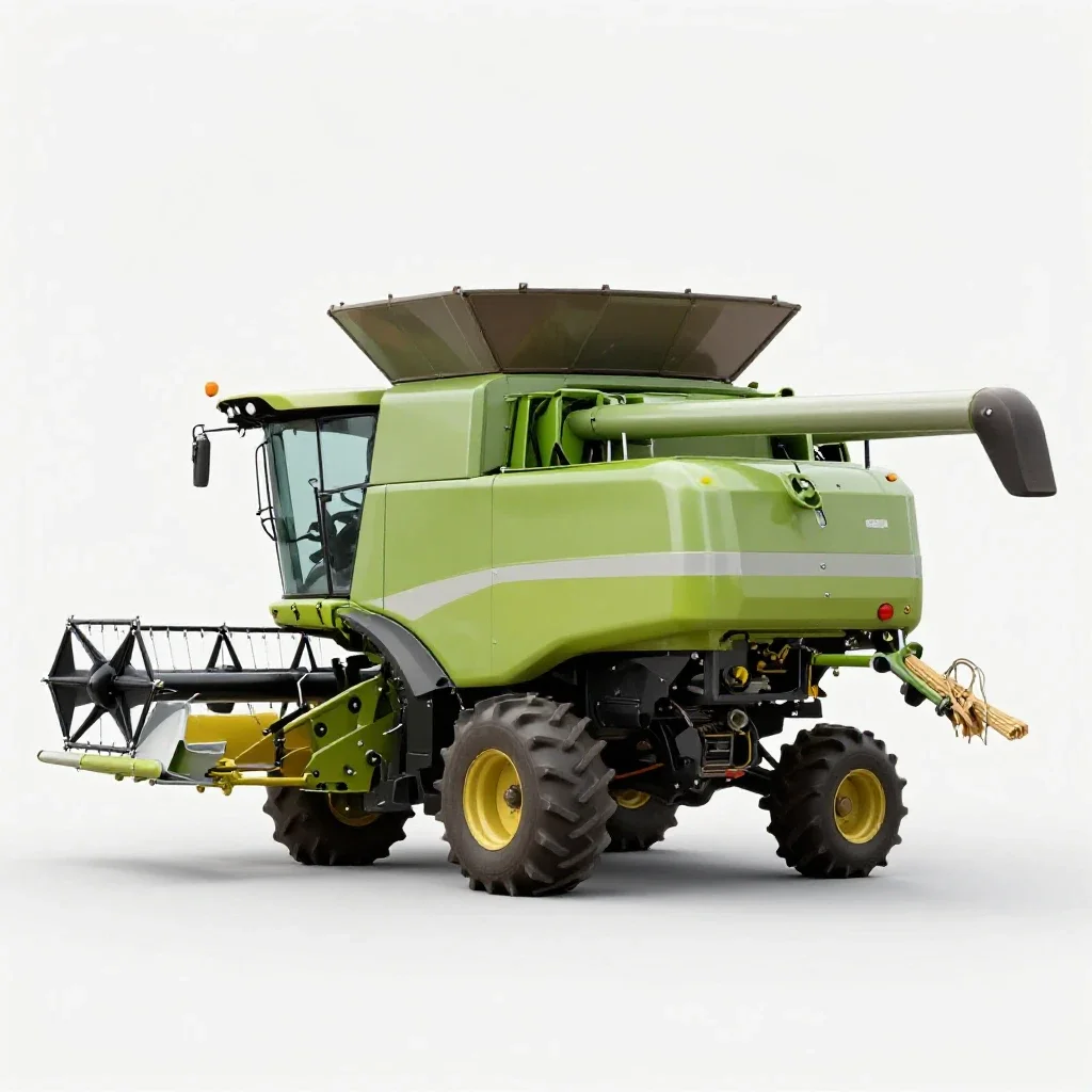 Combine harvester isolated on a white background