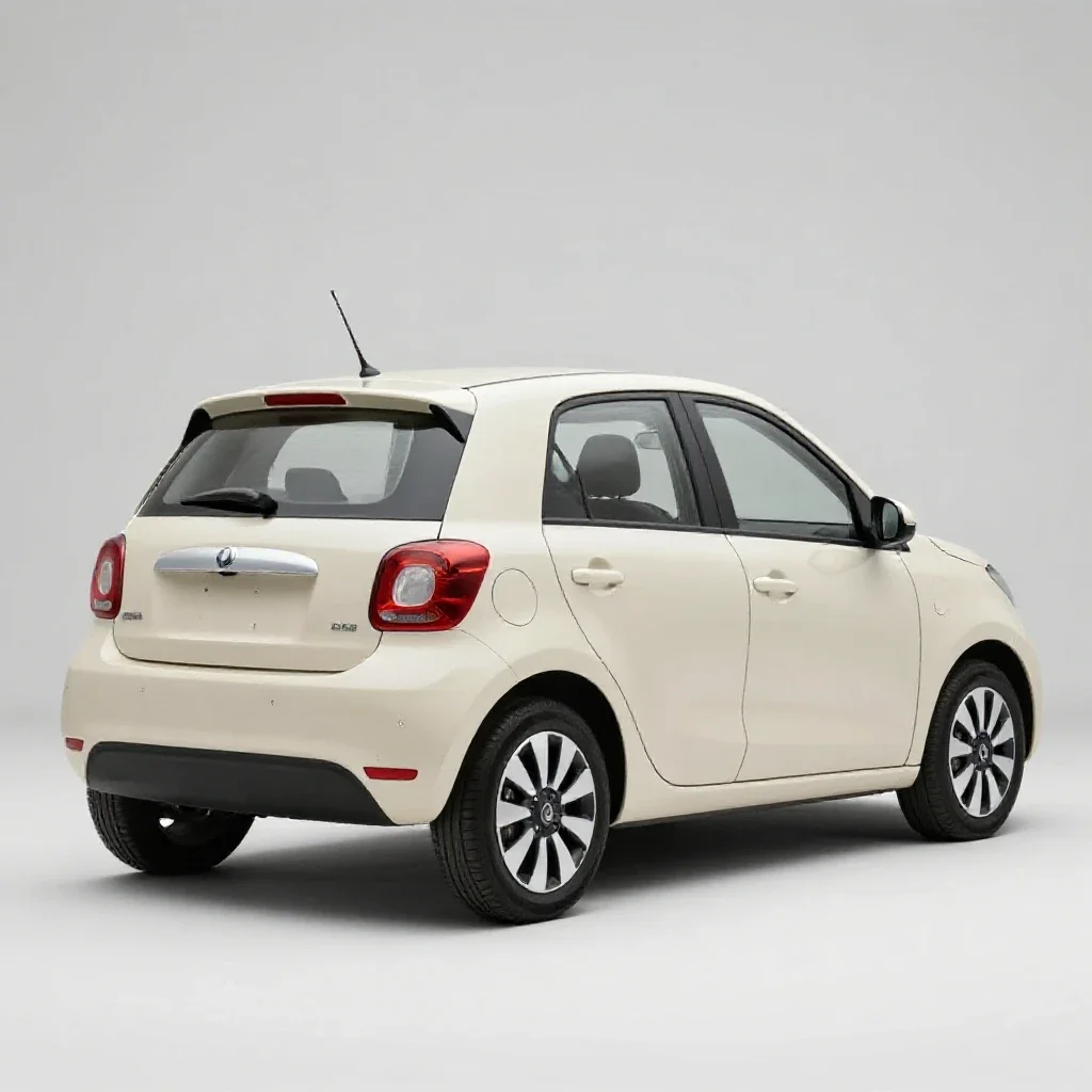 Compact city car isolated on a white background