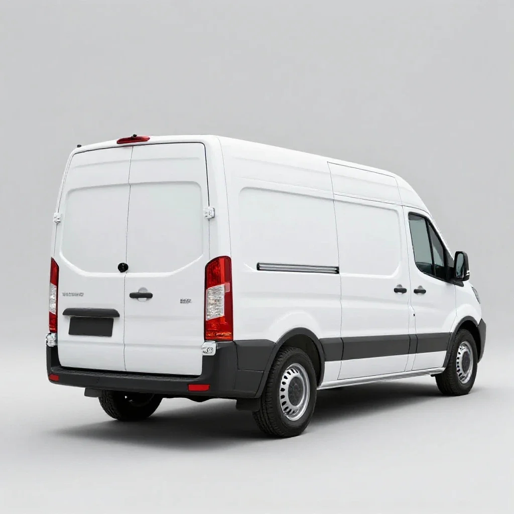 Delivery van isolated on a white background