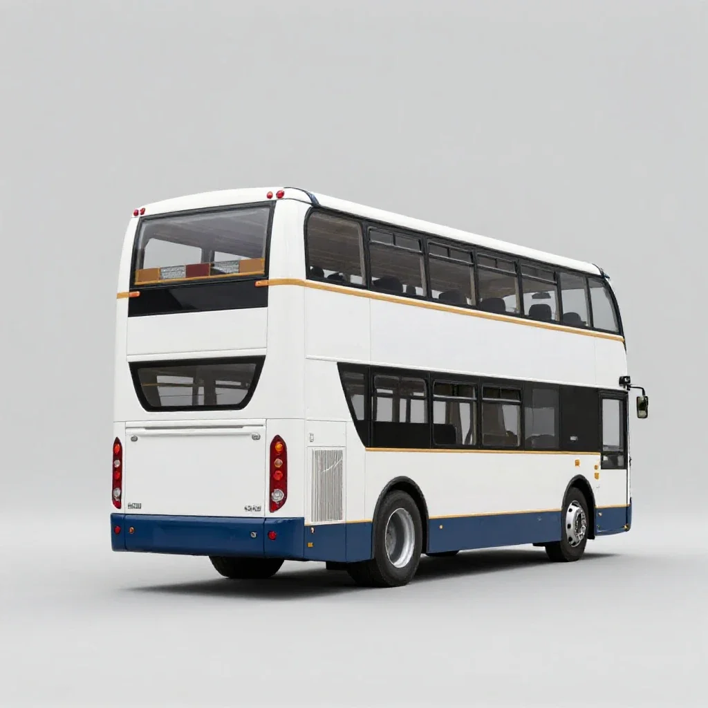 Double decker bus isolated on a white background