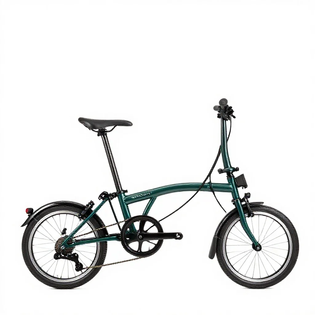 Folding bicycle isolated on a white background