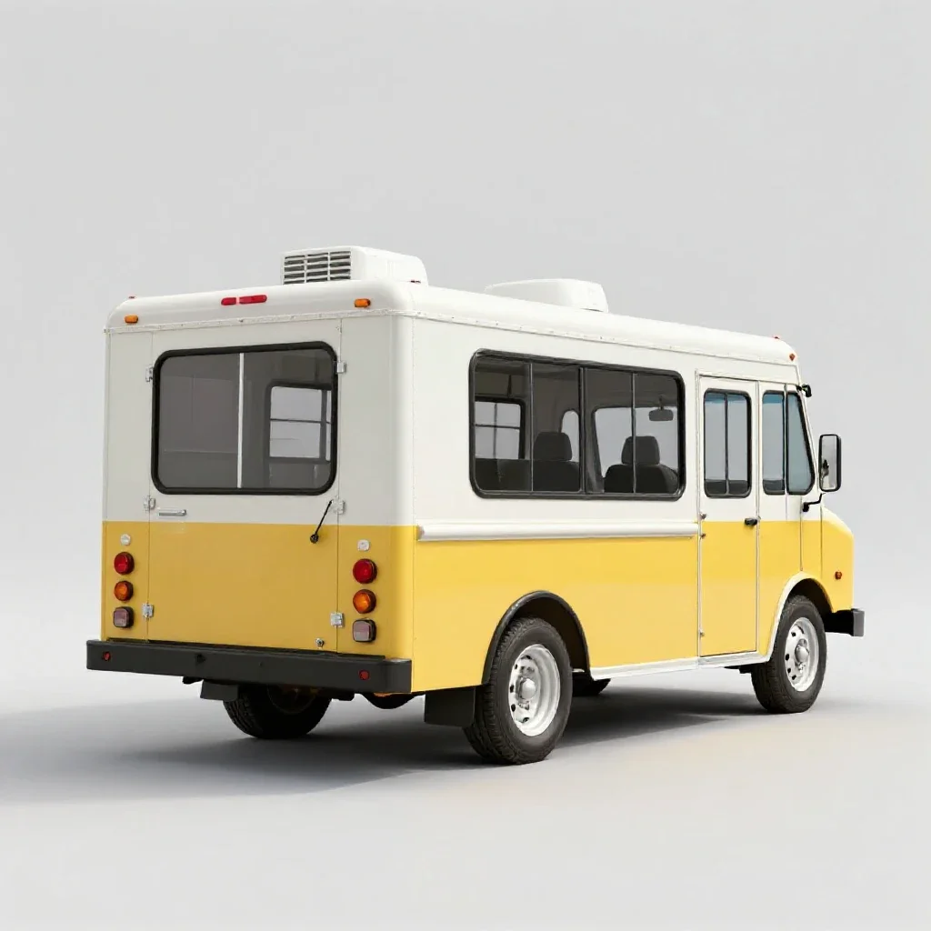 Food truck isolated on a white background
