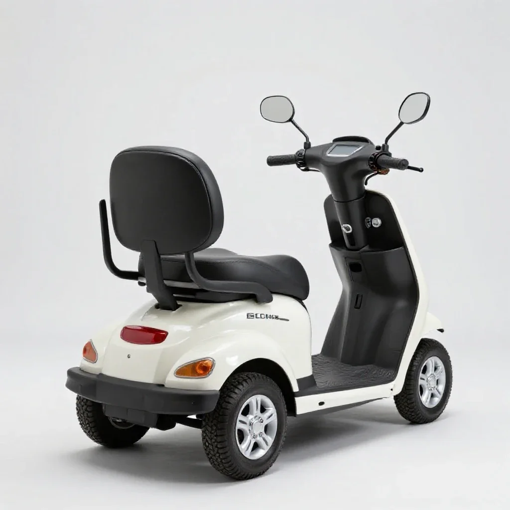 Mobility scooter isolated on a white background