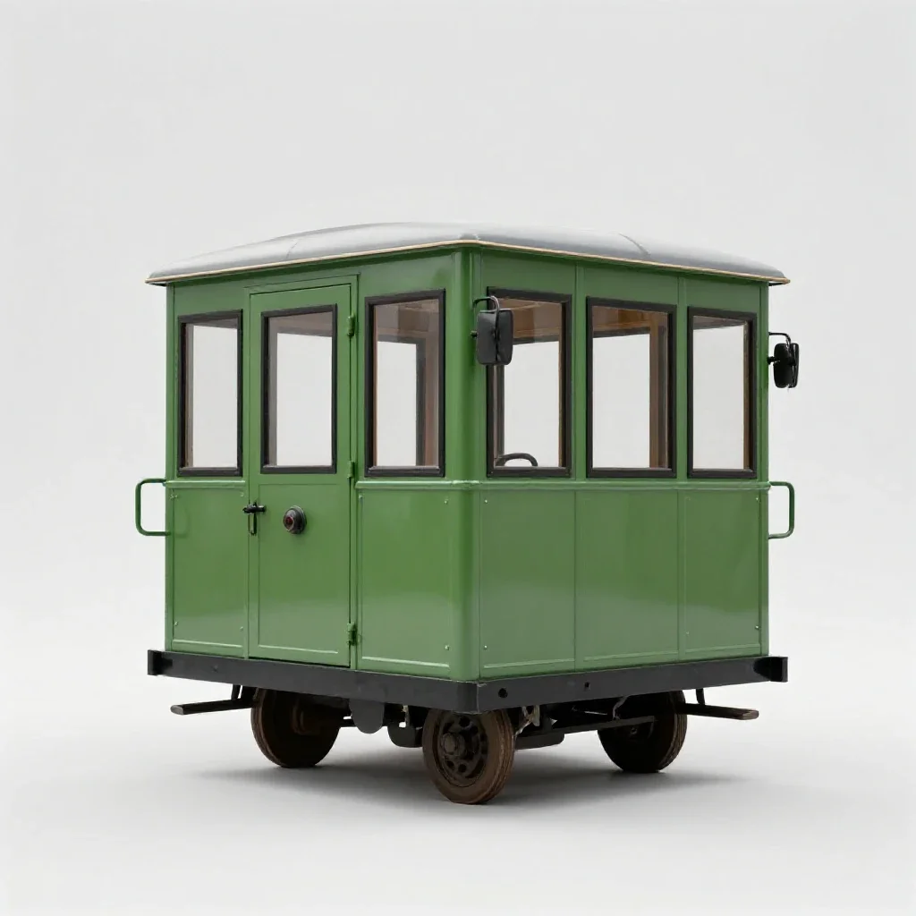 Tram carriage isolated on a white background