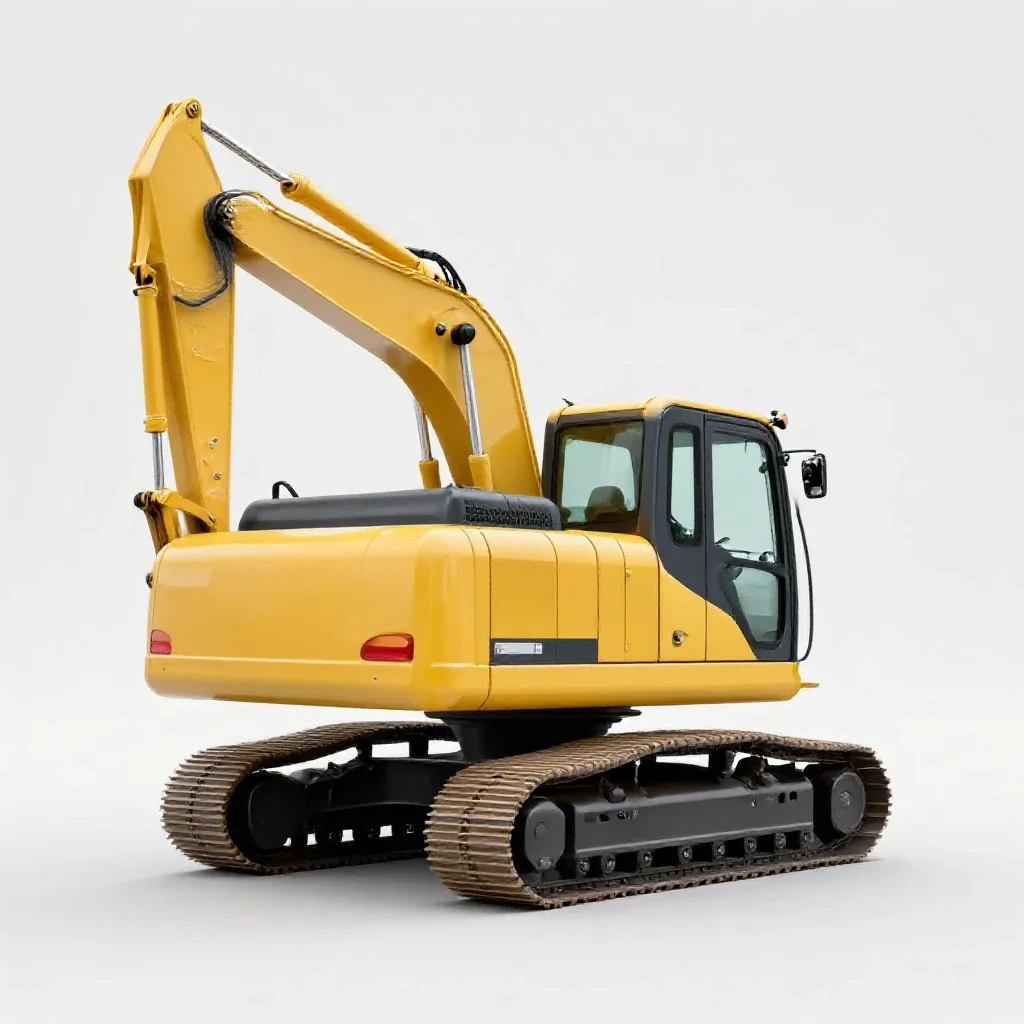 Excavator isolated on a white background