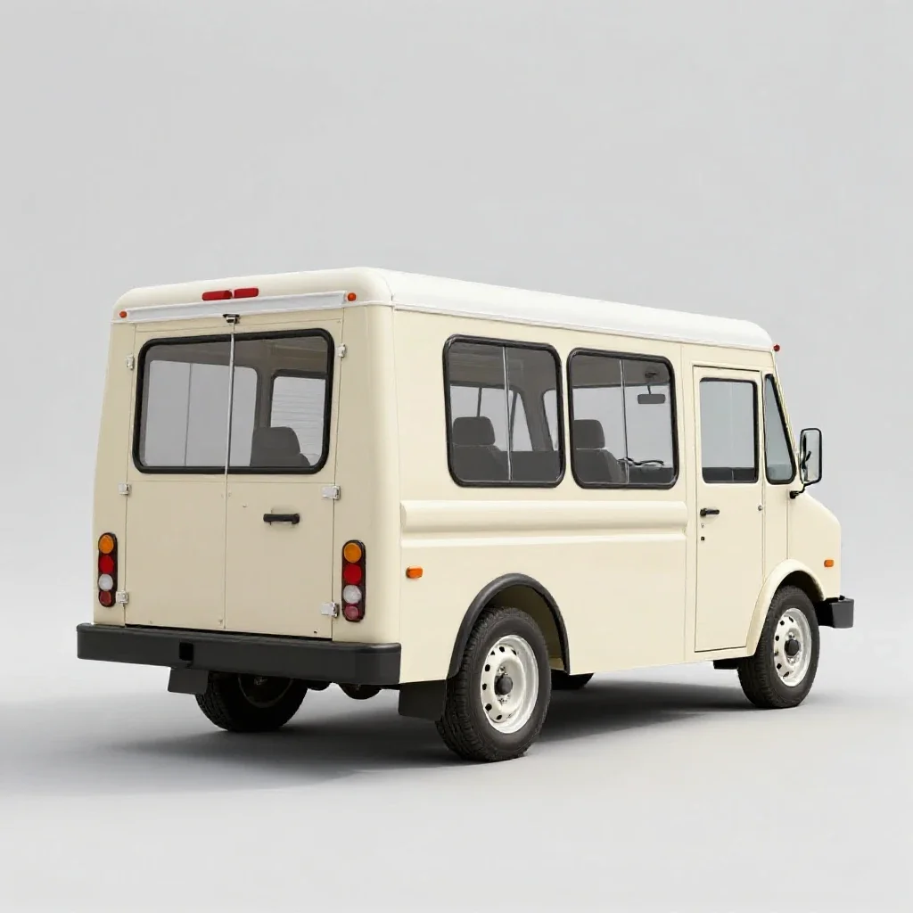 Ice cream truck isolated on a white background