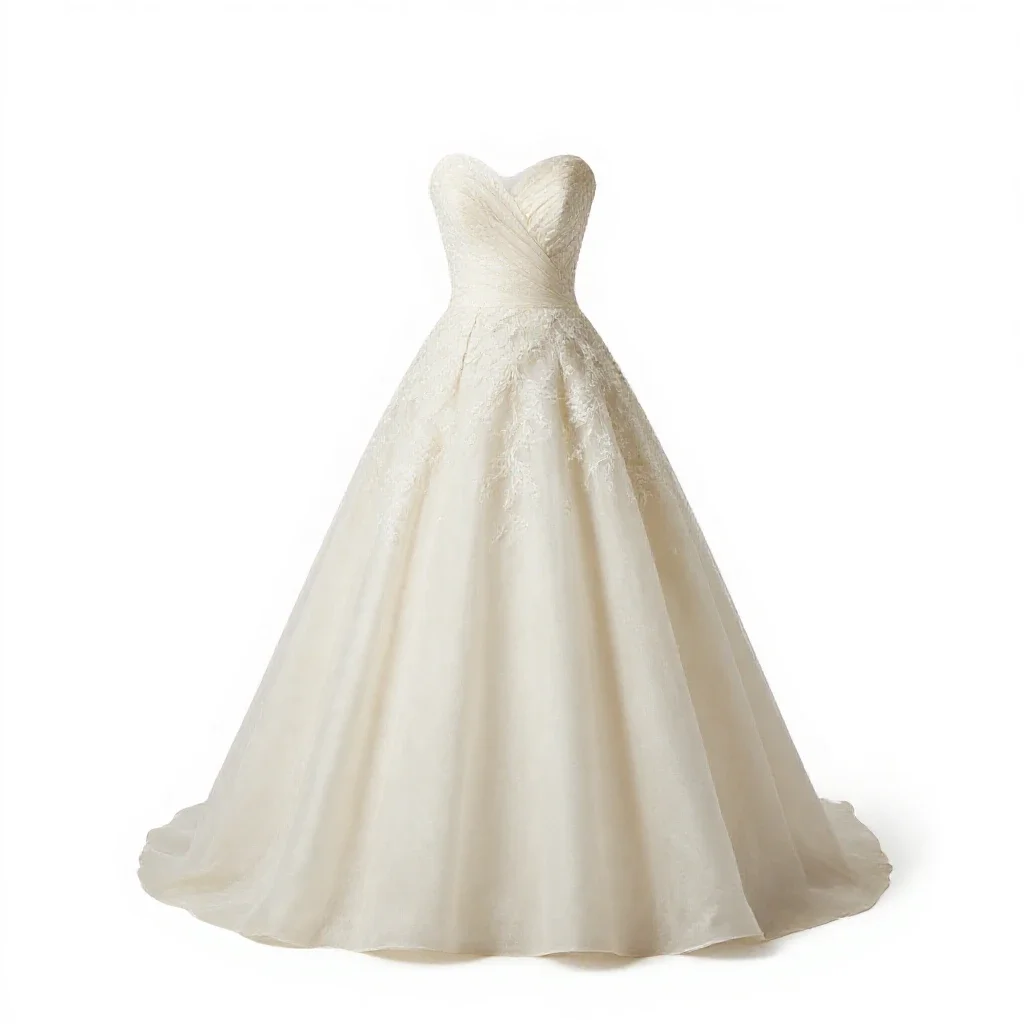 Ball gown isolated on a white background