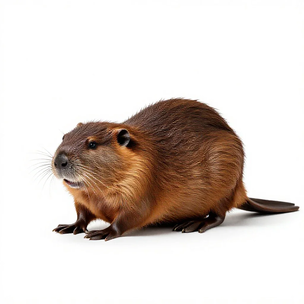 Beaver isolated on a white background