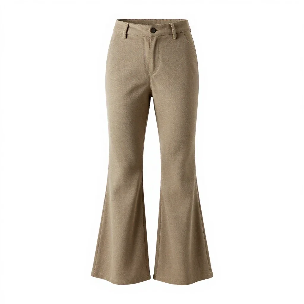 Bellbottom trousers isolated on a white background