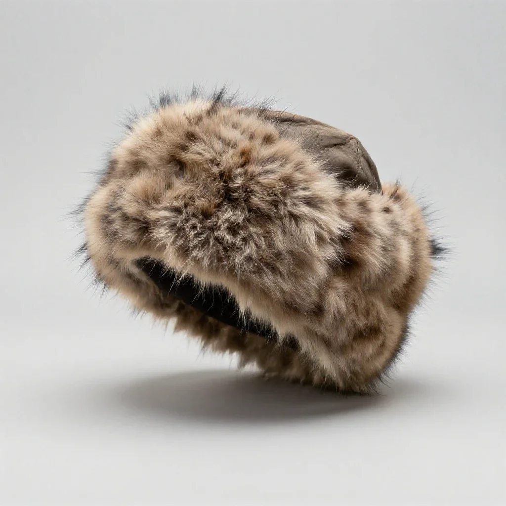 Fur hat isolated on a white background