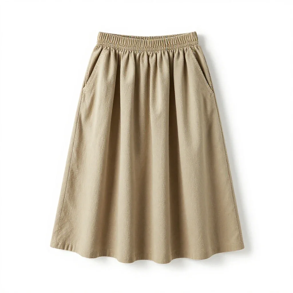 Gathered skirt isolated on a white background