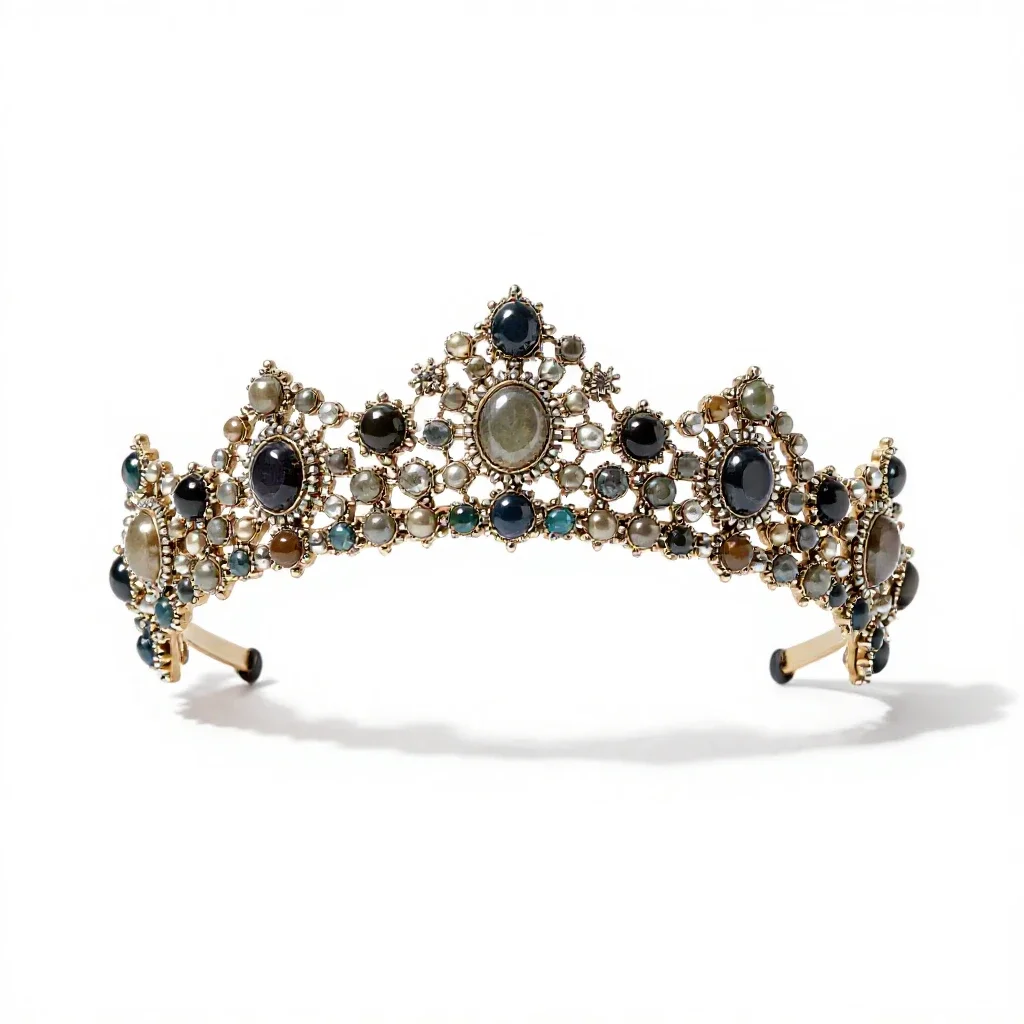 Jewelled headdress isolated on a white background