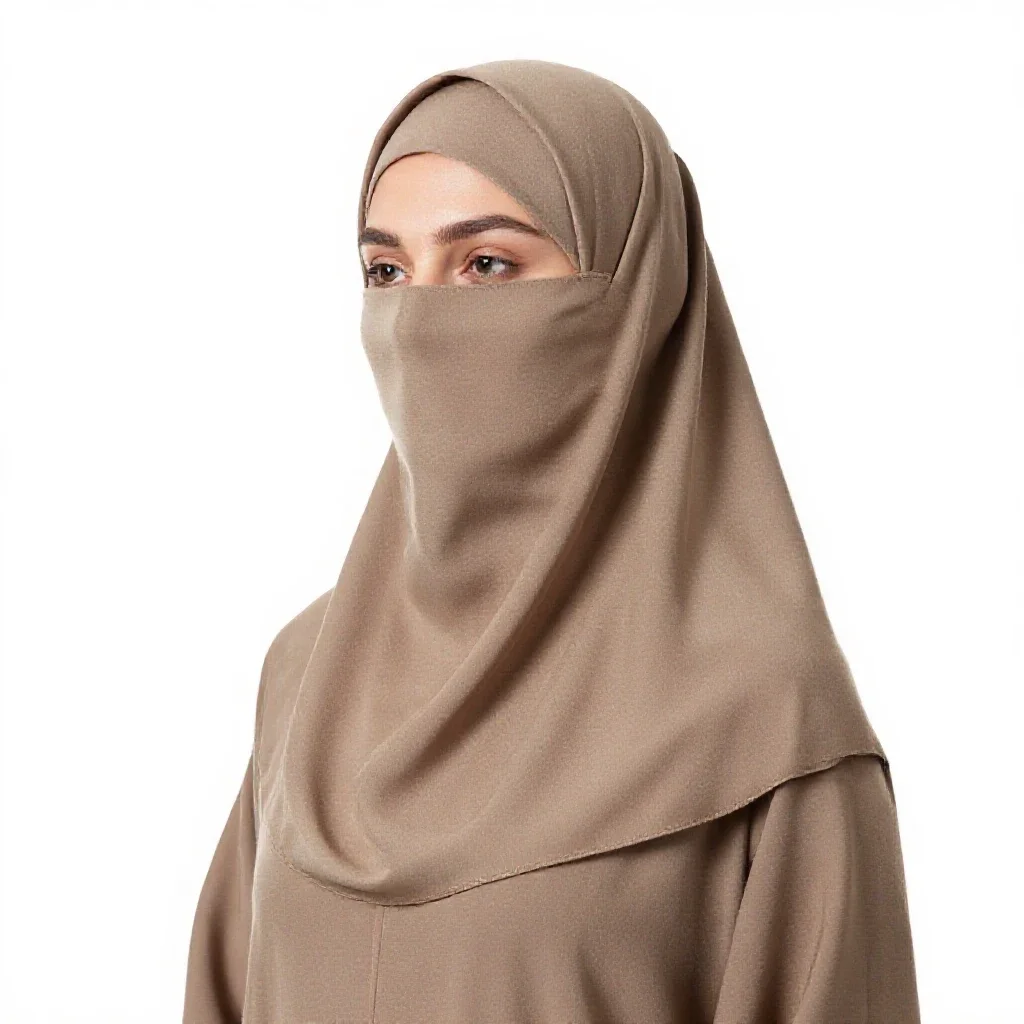 Niqab isolated on a white background