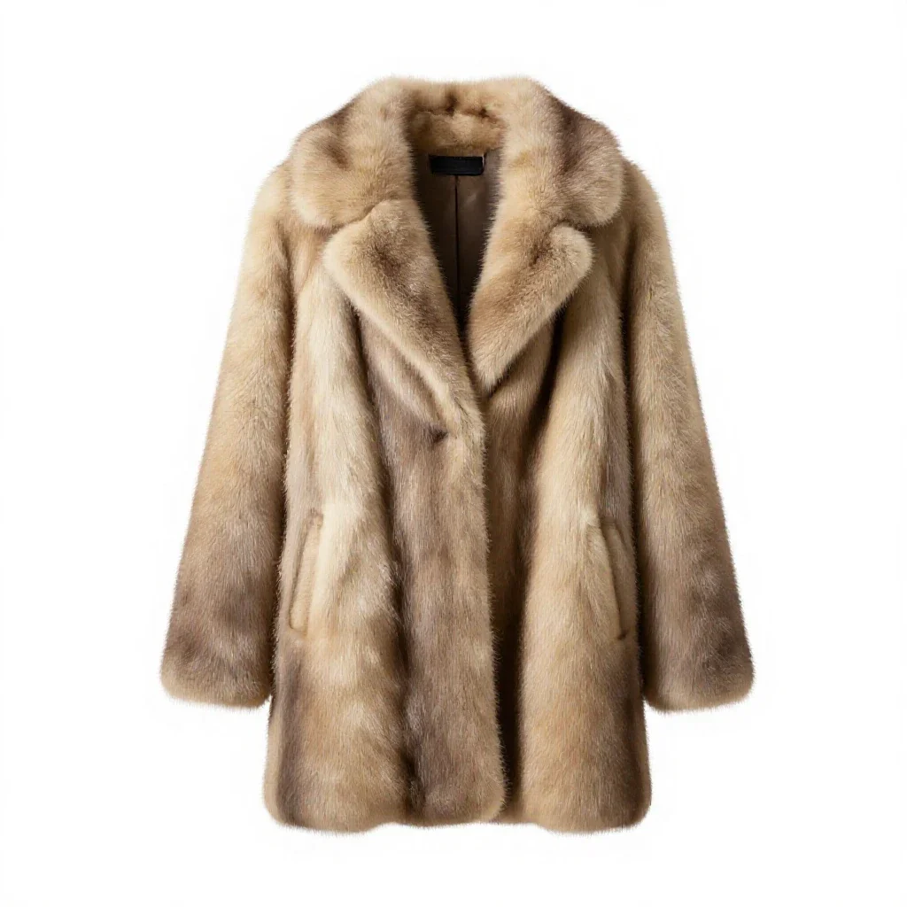 Sable coat isolated on a white background