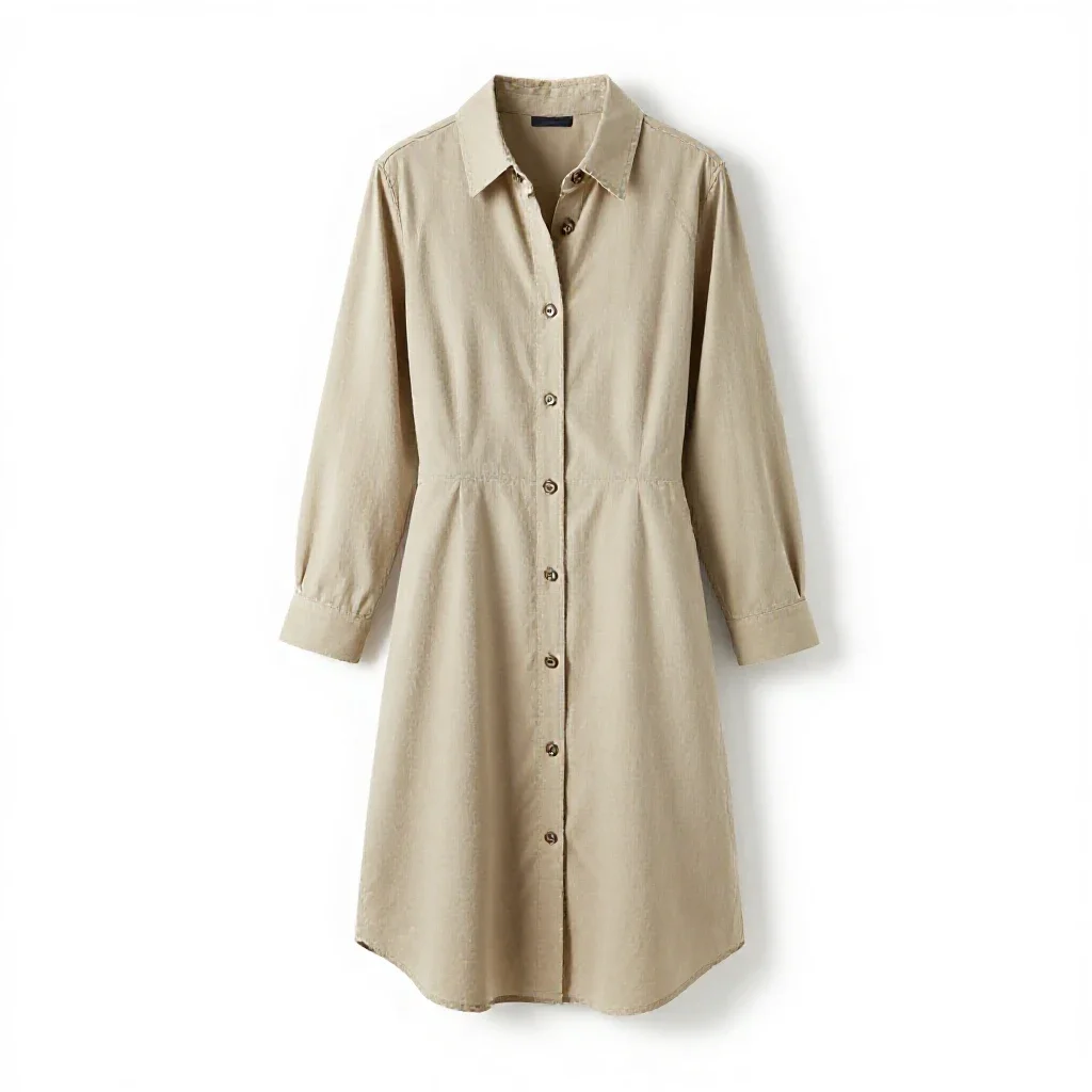 Shirtdress isolated on a white background