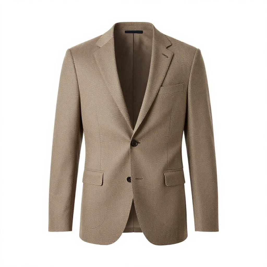 Single-breasted suit isolated on a white background