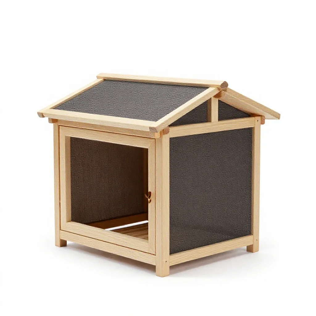 Rabbit hutch isolated on a white background
