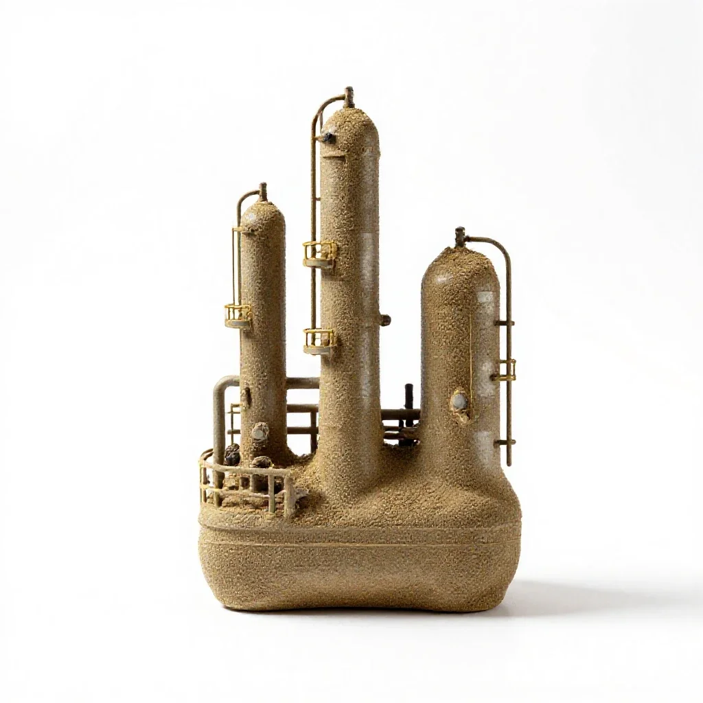 Refinery isolated on a white background