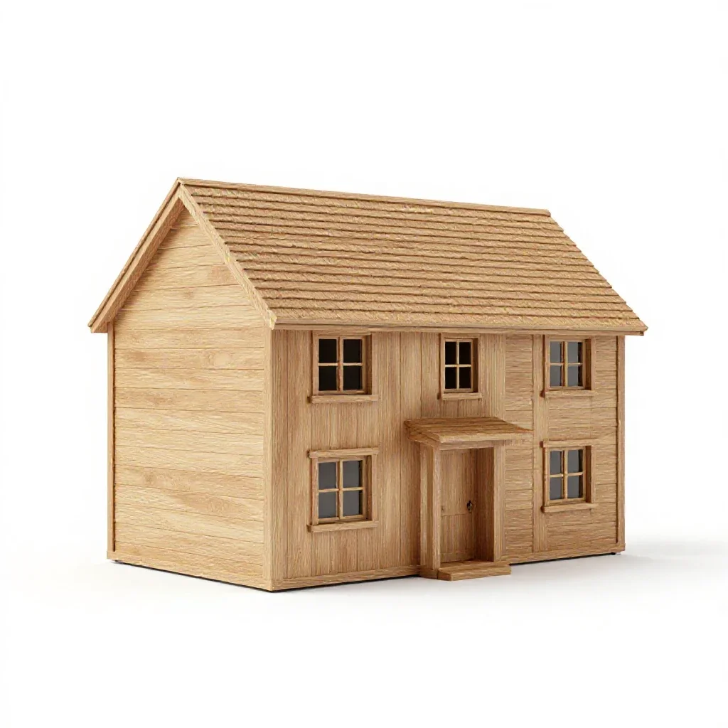 Row house isolated on a white background
