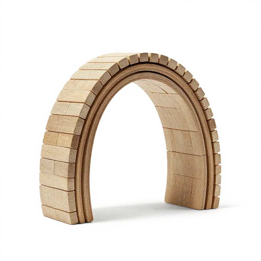 Rowlock arch isolated on a white background