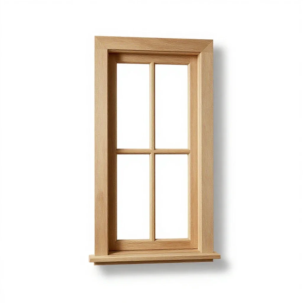 Sash window isolated on a white background