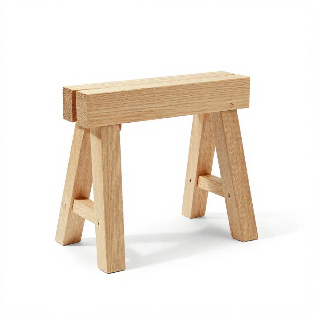 Sawhorse isolated on a white background